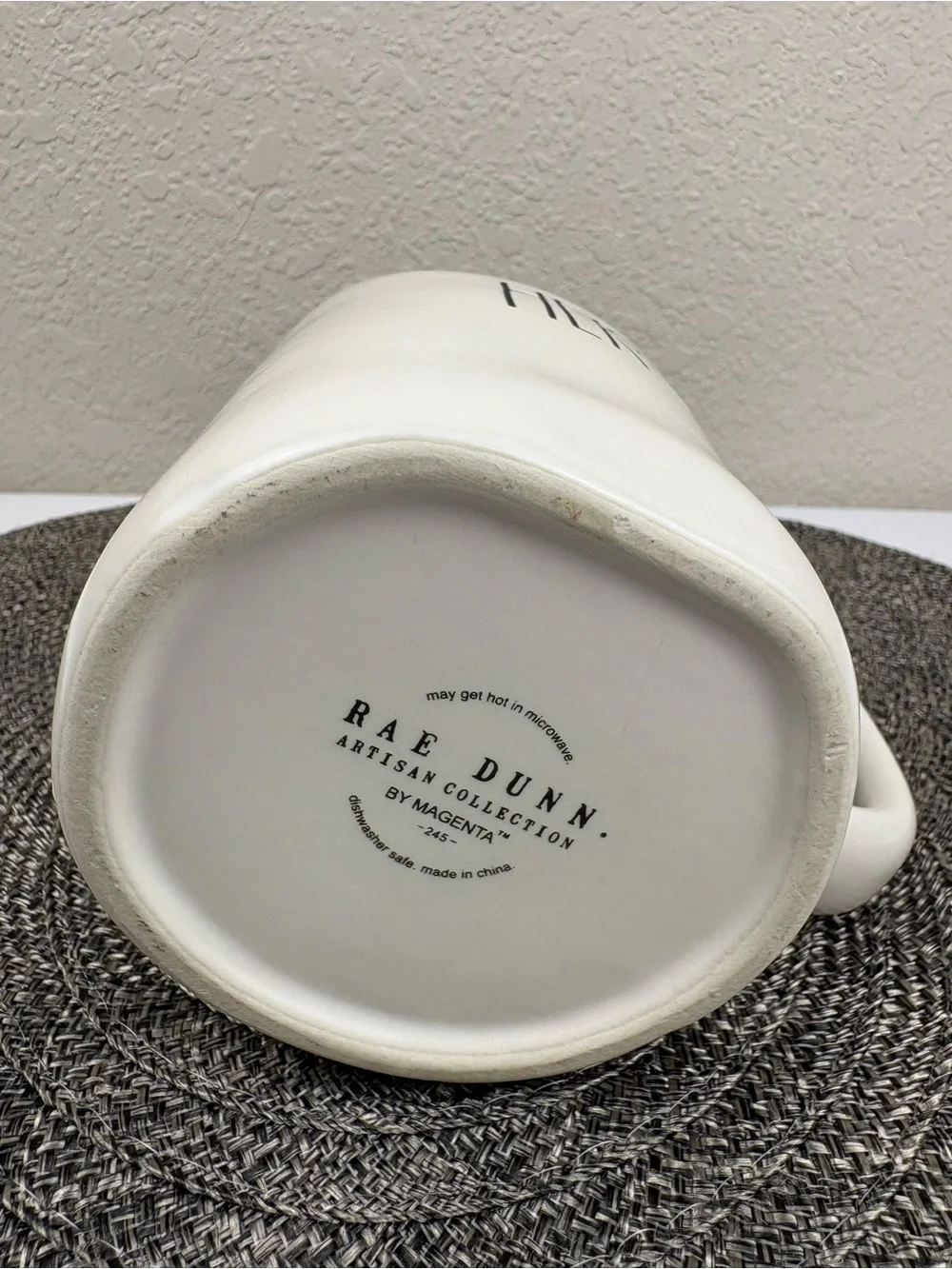 Rae Dunn White Mug Featuring the Words:   “HERO”/“DOCTOR”